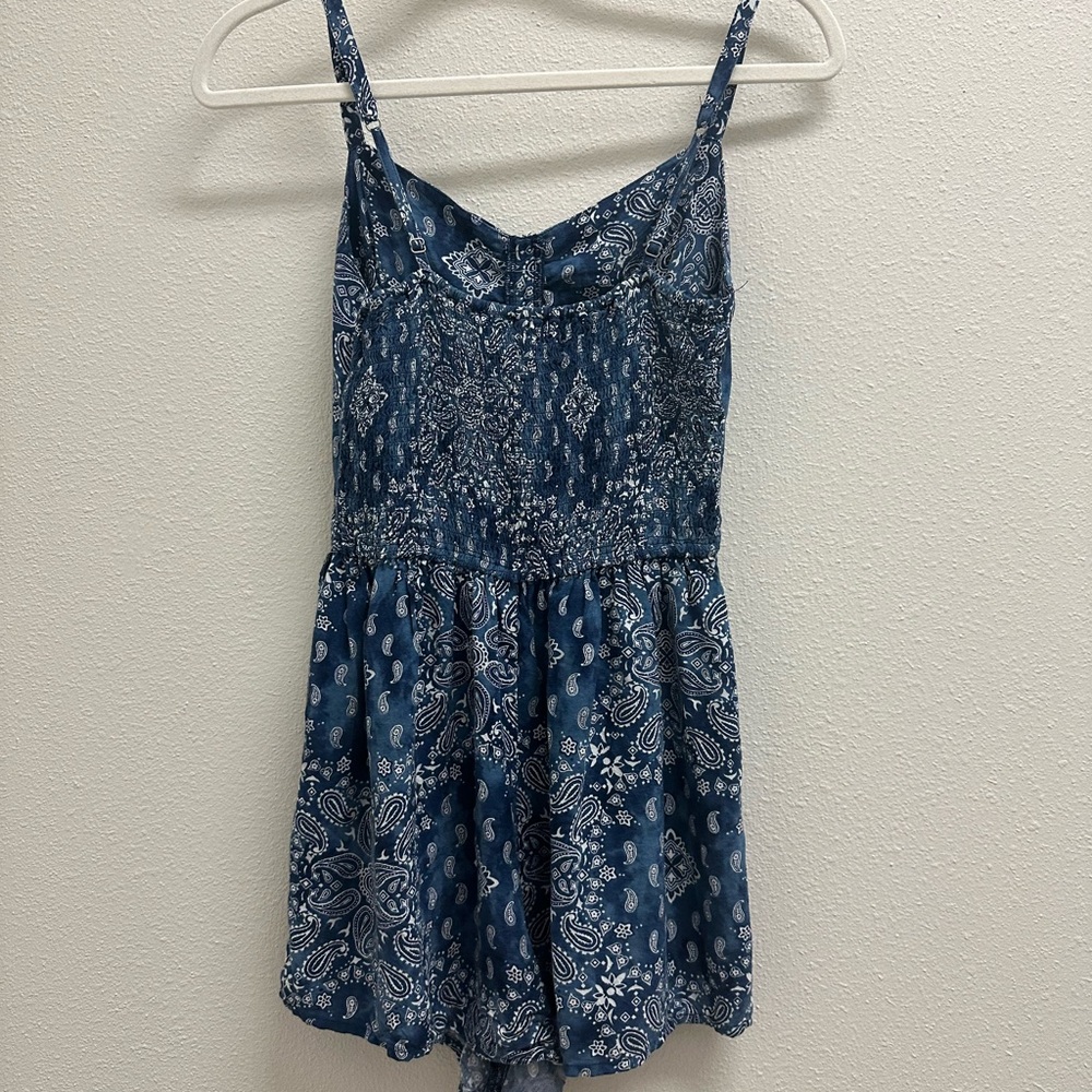 Hollister Blue and White Romper with Cut Out Detail, size Small - Picture 2 of 5